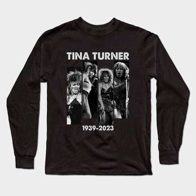 Tina Turner - Singer Retro Long Sleeve T-Shirt by Purwoceng